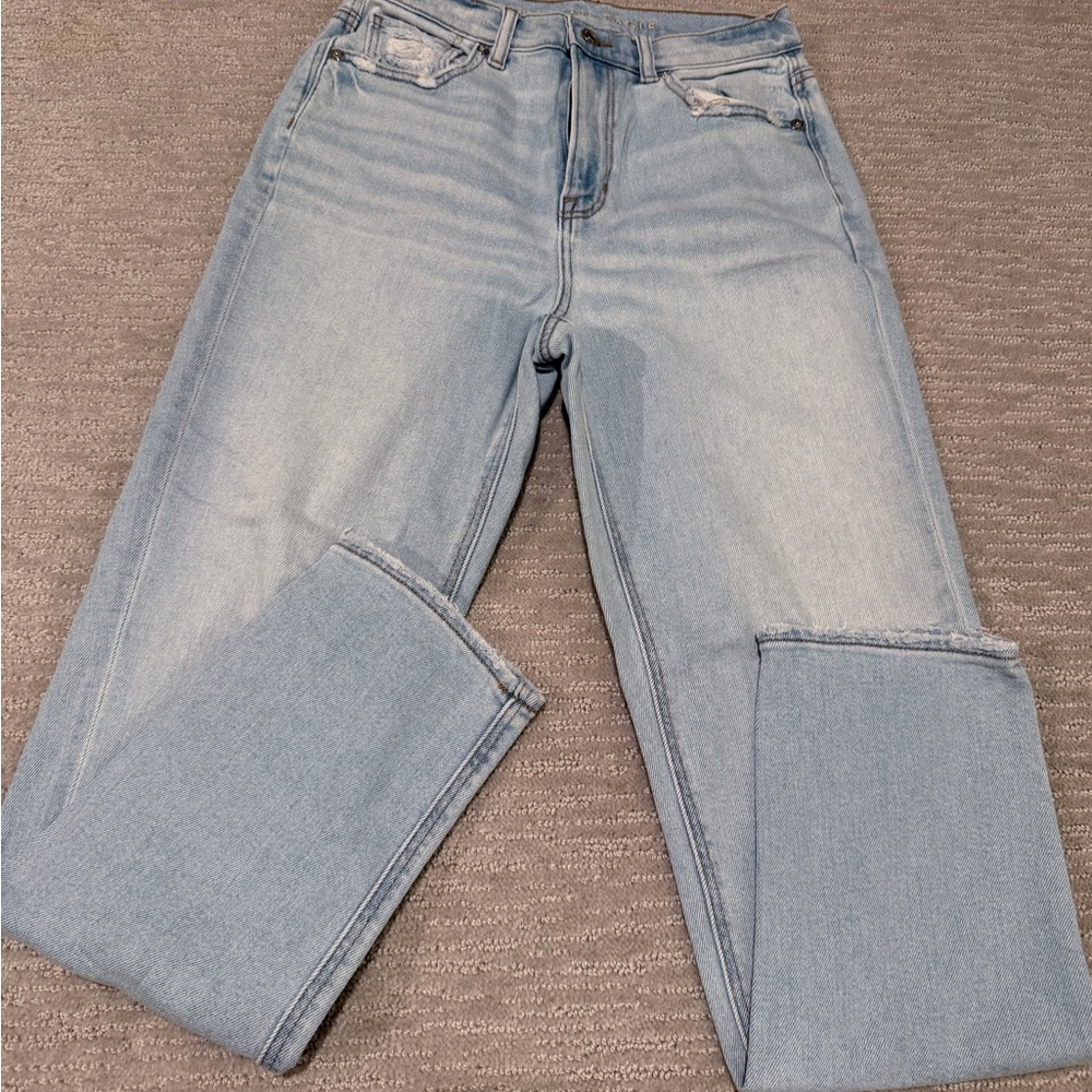 American Eagle Outfitters Light Blue Straight Leg Jeans